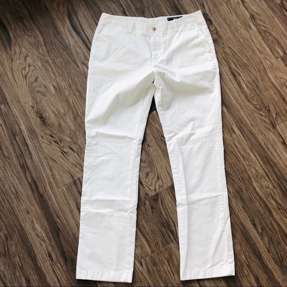 Vineyard Vines White Slim Fit Breaker Pant